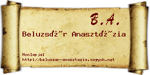 Beluzsár Anasztázia névjegykártya